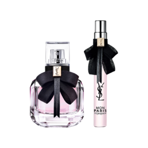 A sleek, travel-sized designer fragrance bottle with a minimalist, elegant design, perfect for women who love to travel in style while carrying a touch of luxury on the go.