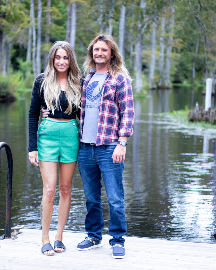 Charleston influencers Jaye Everly and Andre Brierre Jr enjoying a romantic date at Cypress Gardens SC