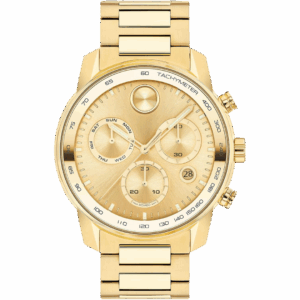 A gold designer watch for a man - featured in a birthday gift guide.