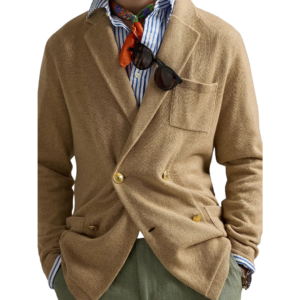 A sophisticated sweater blazer for men, a stylish anniversary gift for him