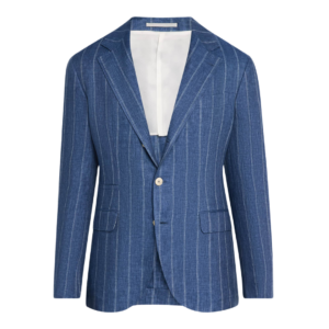 A stylish blue designer blazer for men perfect for an anniversary gift