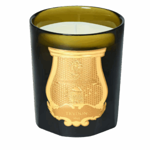 A designer candle for men by Trvdon in the scent Ernesto (Leather and Tobacco).