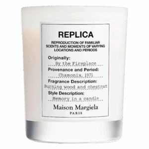 An expensive birthday gift for men - a designer Maison Margiela Replica candle in the scent By the Fireplace.